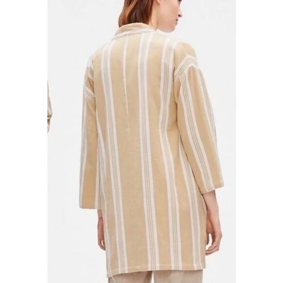 Eileen Fisher Organic striped kimono jacket - Picture 2 of 5